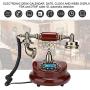Oumij Old Fashioned Retro Telephone, MS-6100B European Retro Style Push Button Telephone Dial Desk Phone Home Decor Classical