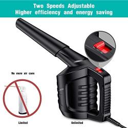 Compressed Air, MECO High Pressure Air Duster Blower Computer Cleaner Keyboard for Cleaning Dust, Hairs, Crumbs for Computer, Laptop, Tower Fans, Printer, Replaces Compressed Air Cans