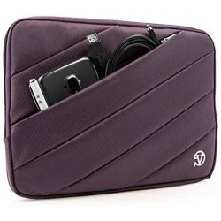 Vangoddy Shock Absorbent Carrying Quilted Sleeve Purple Travel Case for Fujitsu Lifebook 11.3 inch 12.5 inch Laptop Tablets