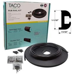 TACO Metals V11-0809BBK50-2 TACO Flex Vinyl Rub Rail Kit Black With Black Insert 50 10