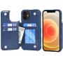 Arae Compatible with iPhone 12 Case and iPhone 12 Pro Case - Wallet Case with PU Leather Card Pockets Back Flip Cover for iPhone 12/12 Pro 6.1 inch - Blue