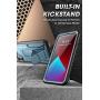 SupCase Unicorn Beetle Pro Series Case for iPhone 12 Pro Max (2020 Release) 6.7 Inch, Built-in Screen Protector Full-Body Rugged Holster Case(Cerulean)