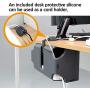 TAP-UP Cable Box, Desk Mounted Cable Management Box, Cord Organizer - Easy to Install Without Drilling Any Holes to Your Desk (Gray)