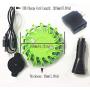 SAMDO Rechargeable Car Safety Light 16 LED Beacon Magnetic Emergency Strobe Flashing Warning Light (USB,Wall,Car Charger) (Green)