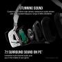 Corsair VOID RGB Elite Wireless Premium Gaming Headset with 7.1 Surround Sound - Discord Certified - Works with PC, PS5 and PS4 - White (CA-9011202-NA)