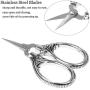 BIHRTC Tiny Scissors Cross Stitch Scissors Stainless Steel Sharp Tip Scissors Embroidery Scissors Small Sewing Scissors Shears for Crafting Threading Needlework Handcraft DIY Working