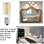 E14 4W LED Light Bulb, 5 Pack, Daylight White 6000K , 40W Incandescent Bulb Equivalent, 400LM 52 LED 2835-SMD Light, Dimmable, AC 110V