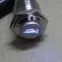 ESUPPORT 12V Car Auto Blue LED Light Momentary Speaker Horn Push Button Metal Toggle Switch 19mm
