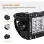 Auxbeam 32'' LED Light Bar 180W Quad Row Light Bar with Spot Flood Combo Beam Offroad Driving Light for Jeep Wrangler Truck SUV Pickup