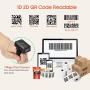 Tera [Premium Pro] 1D 2D QR Wireless Ring Barcode Scanner with Bluetooth Extra Fast Scanning Speed Ultra High Resolution Mini Wearable Finger Bar Code Reader Compatible for PDF 417 Data Matrix
