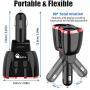 Cigarette Lighter Splitter QC 3.0, 2-Socket USB C Car Charger Adapter Type C Multi Power Outlet 12V/24V 80W DC with LED Voltmeter Switch Dual USB Port for iPhone GPS Dashcam iPad Android Samsung