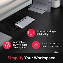 Brydge Stone II USB-C Multiport Desktop Hub | Compatible with MacOS & Windows | Single 4K Display. HDMI Out. USB-C Speeds. 7 Ports | (Space Gray)