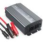 BESTEK 500W Pure Sine Wave Power Inverter DC 12V to 110V AC Car Plug Inverter Adapter Power Converter with 4.2A Dual USB Charging Ports and 2 AC Outlets Car Charger, ETL Listed, Grey