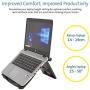 Kensington Easy Riser Portable Ergonomic Laptop Cooling Stand (12''-17'') for Laptops, Chromebooks Macbooks and Wacom devices – Grey (K60112AM), Gray