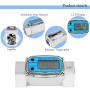 Epidioxi Turbine Flow Meter Electronic Digital Flow-Meter Stainless Steel Liquid Water Diesel Gasoline Methanol Kerosene Oil (2 inch Internal Thread Gauge)