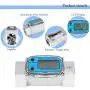 Epidioxi Turbine Flow Meter Electronic Digital Flow-Meter Stainless Steel Liquid Water Diesel Gasoline Methanol Kerosene Oil (2 inch Internal Thread Gauge)