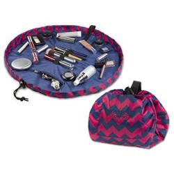 Lay-n-Go Drawstring Makeup Bag – Chevron Pink, 21 inch - Travel Cosmetic Bag and Jewelry, Electronics, Toiletry Bag
