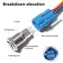 Monrand 16mm Latching Push Button Switch,12V DC ON/Off Self-Locking Latching Push Button Switch Waterproof LED Light Toggle Switches with Wire Socket Plug 1/2'' Mounting Hole,Blue Light