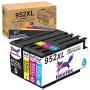 HaloFox Compatible Ink Cartridge Replacement for HP 952 XL 952XL use with OfficeJet Pro 8710 8720 7740 8740 7720 8715 8725 8702 8216 8210 Printer (1 Black, 1 Cyan, 1 Magenta, 1 Yellow, 4-Pack)