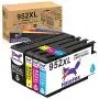 HaloFox Compatible Ink Cartridge Replacement for HP 952 XL 952XL use with OfficeJet Pro 8710 8720 7740 8740 7720 8715 8725 8702 8216 8210 Printer (1 Black, 1 Cyan, 1 Magenta, 1 Yellow, 4-Pack)