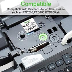 Labelife Compatible Label Tape Replacement for Brother P Touch TZe Label Tape 12mm 0.47 Inch (Black on White/Orange/Red/Blue/Yellow/Green) for P-Touch PT-D210 H110 Label Maker, Laminated, 6-Pack