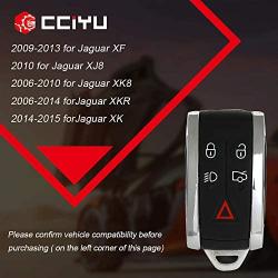 cciyu 1 X Flip Key Fob Uncut Blade (SHELL CASE) 5 Buttons Replacement for 07-15 for J aguar XF XK8 XKR XK Keyless Entry Remote Smart Key W/Insert with FCC: KR55WK45694 KR55WK49244