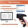 Trohestar Nuberopa N6 Barcode Scanner Wireless & Wired 1D Handheld PDA Portable Data Terminal Inventory Device 2.4 GHz Bar Code Reader