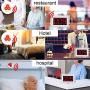 Wireless Calling System Restaurant Pager System Customers Patient Caregiver Alert Smart Calling Button for Hospital Church Cafe Nurse Call System with 1 Display Receiver