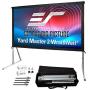 Elite Screens Yardmaster 2 DUAL Projector Screen, 100-INCH 16:9, Front and Rear Wraith Veil Dual 4K / 8K Ultra HD, Active 3D, HDR Ready Indoor and Outdoor Projection Screen, OMS100H2-Dual