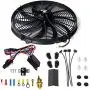 16 Inch Electric Radiator Cooling Fan Mounting Kit & 175-185 Degree Thermostat Relay Switch Kit Black 16 Inch Electric Radiator Cooling Fan Mounting Kit & 175-185 Degree Thermostat Relay Switch Kit Black
