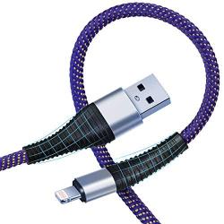 iPhone Charger 10 ft, MFi Certified Lightning Cable 2 Pack 10 Foot Charger Cord USB Charging & Syncing Extra Long Nylon Braided USB Charging Cord Compatible with iPhone X/Max/11/8/7/6/6S/5/5S/SE/Plus