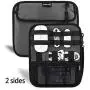 SOCKO Accessories Organizer Electronics Holder Board for Fixing Cables/HD Drive/Travel 10.5x9.0 Inches (Black)