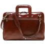 Floto Firenze Slim Leather Briefcase Attache Messenger Bag Small