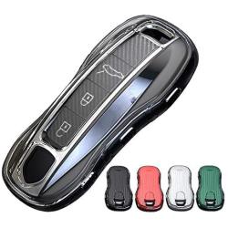 TPU car Key Cover for Porsche 2020 2021 Porsche Panamera Cayenne Macan 918 fit Keyless Entry Remote Key Black case Shell Bag