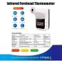 Gorilla Gadgets No-Contact Infrared Wall Mount Forehead Thermometer with Bluetooth for Schools, Offices, Businesses, Digital Accurate Instant Readings with Fever Alarm (Rechargeable Battery Included)