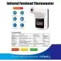 Gorilla Gadgets No-Contact Infrared Wall Mount Forehead Thermometer with Bluetooth for Schools, Offices, Businesses, Digital Accurate Instant Readings with Fever Alarm (Rechargeable Battery Included)