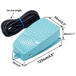 Twidec/250V 10A Foot Switch Momentary SPDT NO NC Heavy Duty Power Pedal Switch with 2M Cable + 6 Digits 0-999999 Electronic Accumulation Counter 100V-240VAC LED Auto Display Digital Counter
