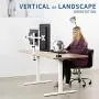 VIVO White Dual 13 to 27 inch LCD LED Monitor Desk Mount Stand with C-clamp and Bolt-Through Grommet, Heavy Duty Fully Adjustable Arms for 2 Screens STAND-V002W