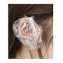 100Pcs Disposable Safe Ear Protector - Plastic Clear Waterproof Ear Covers Ear Cap Earmuffs For Hair Dye Hair Bath Hair Style Care Shower Home Barbershop Use