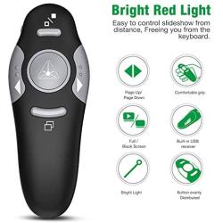 Wireless Presenter, EALNK 2.4GHz Wireless Presenter Remote Presentation USB Control PowerPoint PPT Clicker Support Mac