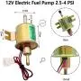 Electric Fuel Pump 12v Universal Inline Fuel Pump Low Pressure 2.5-4 PSI Gas Diesel Transfer Fuel Pump for Carburetor Lawnmover Boat Carter HEP-02A