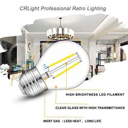 CRLight 2W LED Globe Dimmable Bulb 4000K Daylight White, 30W Equivalent E26 Base Vintage Edison Style Tiny G14 Clear Globe Light Bulbs for Chandelier Ceiling Fan Bathroom Vanity Mirror, 8 Pack