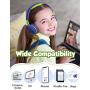 Kids Headphones, Mpow CHE1 Wired Headphones for Kids Teens Children with Volume Limit 94dB, Foldable Adjustable On Ear Headphones for School, Travel, Compatible with Cellphones, Tablets, PC