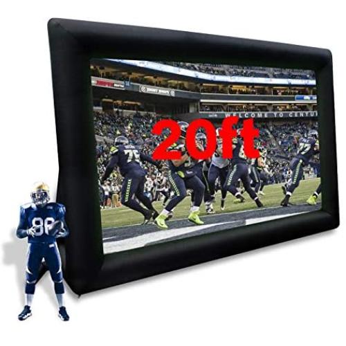 AKSPORT Mega Inflatable Movie Screen- Indoor and Outdoor Blow Up Portable Supersize Front Projection Screen(20ft)