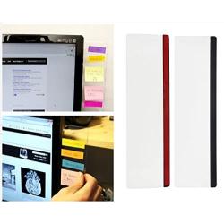 ExcelityFashion Computer Monitor Side Panel Multifunction Memo Pad Transparent Message Board Sticky Board (Brief Left & Right)