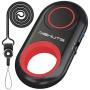 [Upgraded] Bluetooth Remote Shutter for iPhone & Android Camera Wireless Remote Control Selfie Button for iPad iPod Tablet, HD Selfie Clicker for Photos & Videos (Red)