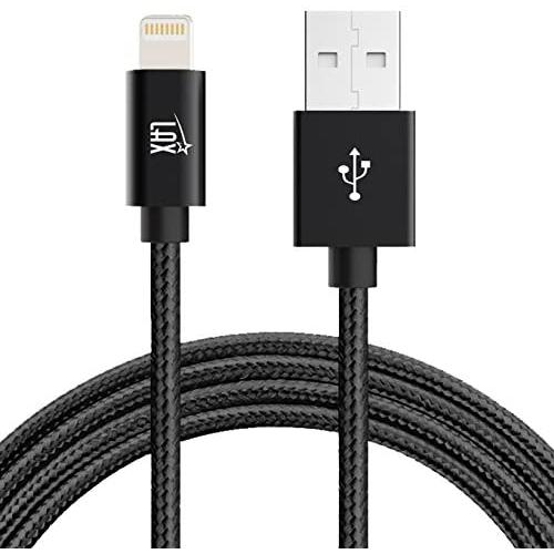 LAX iPhone Charger Lightning Cable - MFi Certified Durable Braided Apple Lightning USB Cord for iPhone 11/11 Pro Max/XS Max/X/iPad, iPod & More