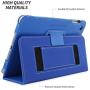 Snugg iPad Mini 5 (2019) & iPad Mini 4 (2015) Leather Case, Flip Stand Cover - Electric Blue