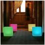 Mr.Go 14-inch 35cm Rechargeable LED Color Cube Light Seat W/Remote Control Magic RGB Color Changing Side Table Stool Home Bedroom Patio Pool Party Mood Lamp Night Light Romantic Decorative Lighting