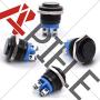 APIELE 16mm Momentary Push Button Switch High Round Cap Waterproof Aluminum Shell High Flush Screw Terminals 250V AC 5A 12V 36V DC 2A 1NO SPST （ Black)）